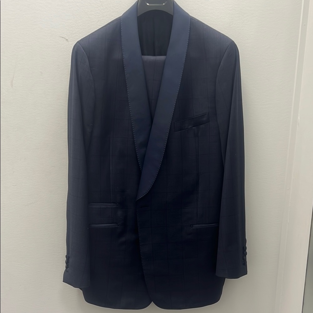 Omero Blue Tuxedo with Shawl Lapel